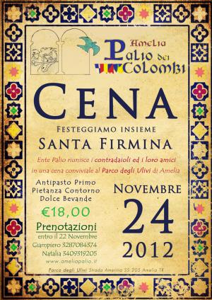 Cena conviviale - Festeggiamo insieme Santa Firmina