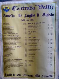 Menu della taverna Vallis