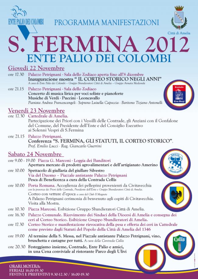 Amelia Programma Santa Fermina 2012